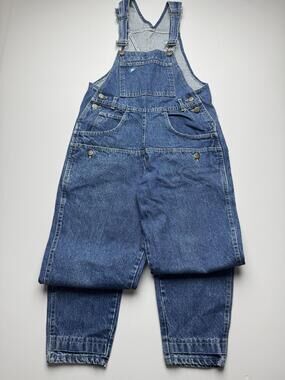Vintage Sunset Blues Overalls Womens Small Blue Denim Bib Made USA Casual 90s